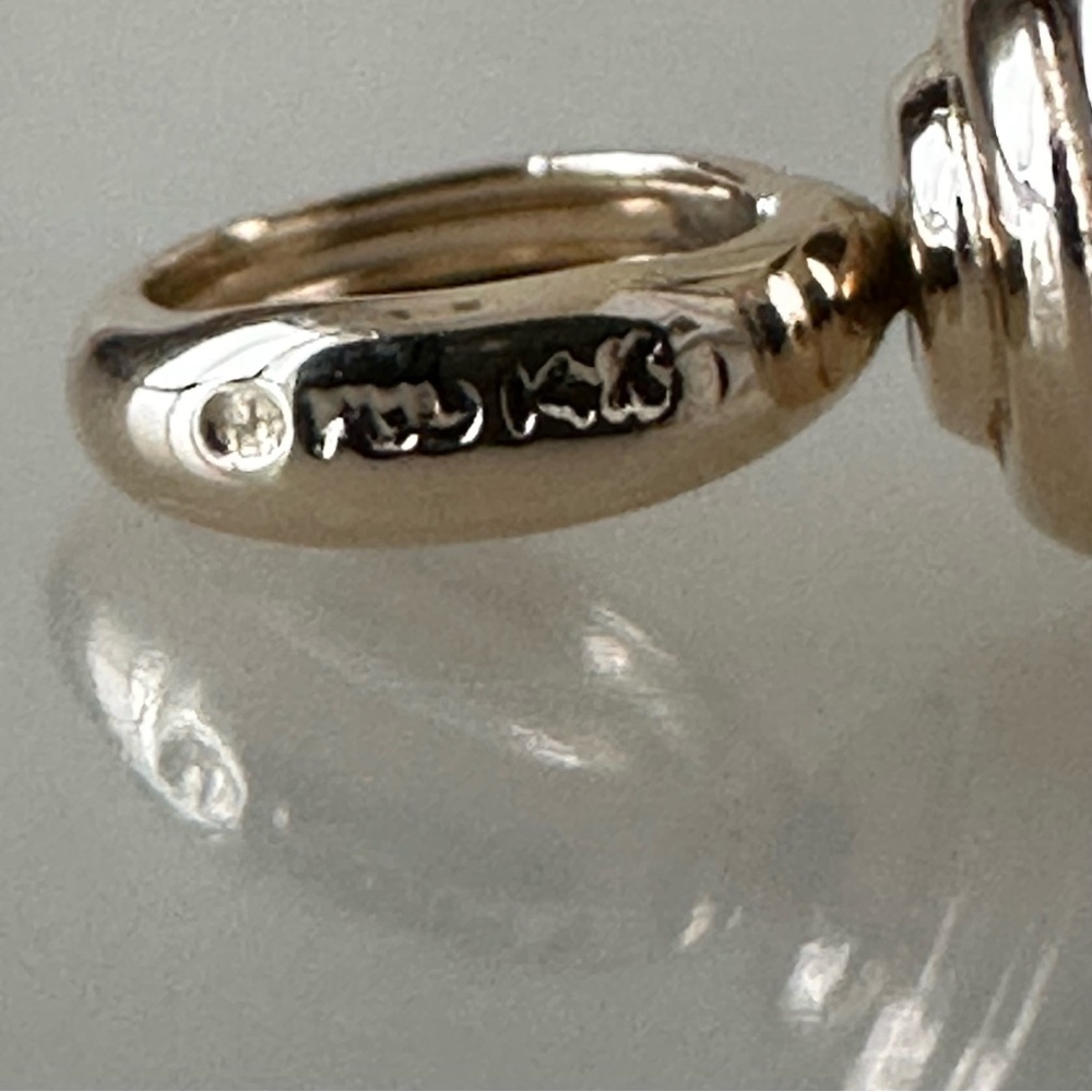 14k Solid Gold Pearl Pendant Charm - Picture 5 of 10